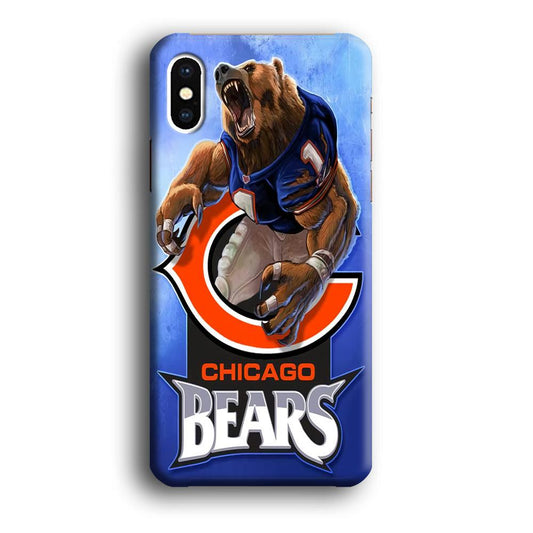 NFL Chicago Bears 001 iPhone X Case-Plastic / Full Wrap (3D Case)-Xtracase