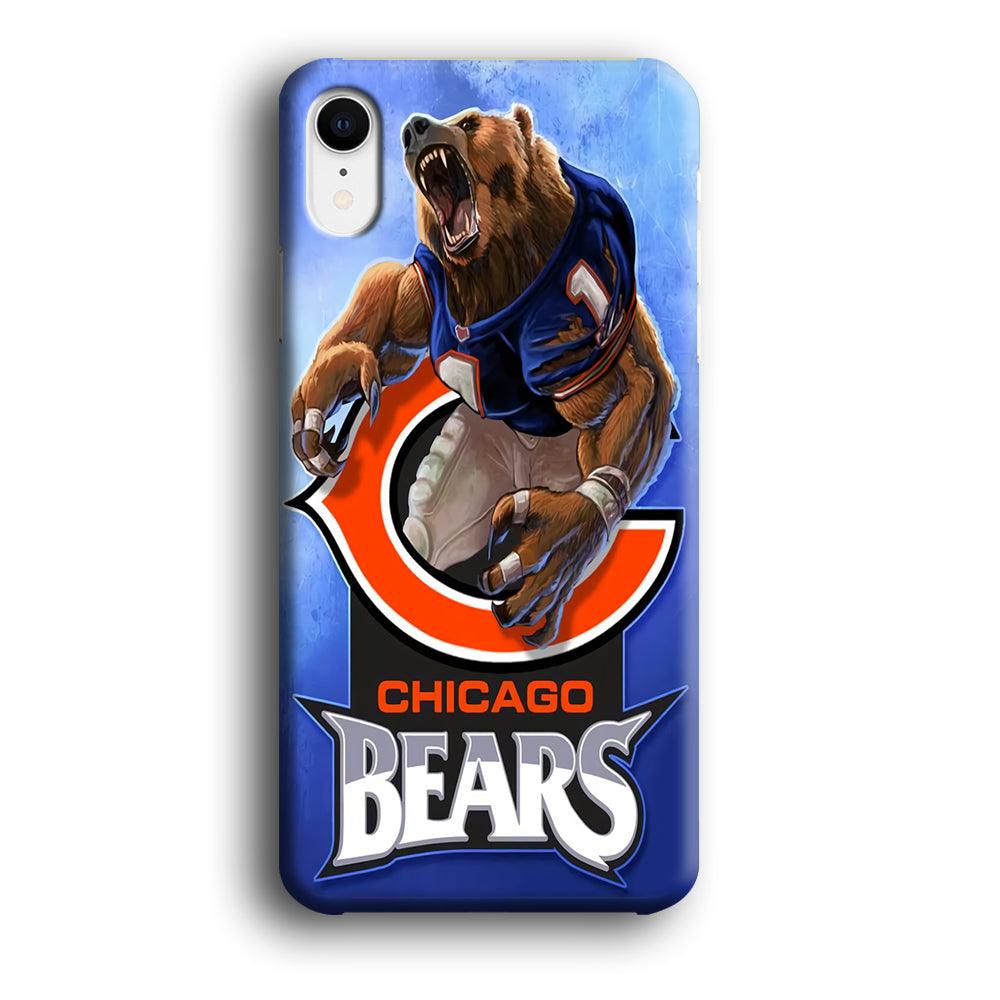 NFL Chicago Bears 001 iPhone XR Case-Plastic / Full Wrap (3D Case)-Xtracase