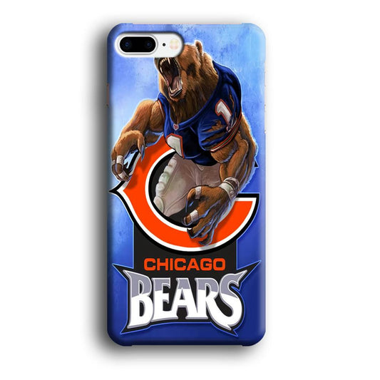 NFL Chicago Bears 001 iPhone 8 Plus Case-Plastic / Full Wrap (3D Case)-Xtracase