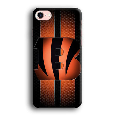 NFL Cincinnati Bengals 001 iPhone SE 2020 Case-Rubber / Black (2D Case)-Xtracase