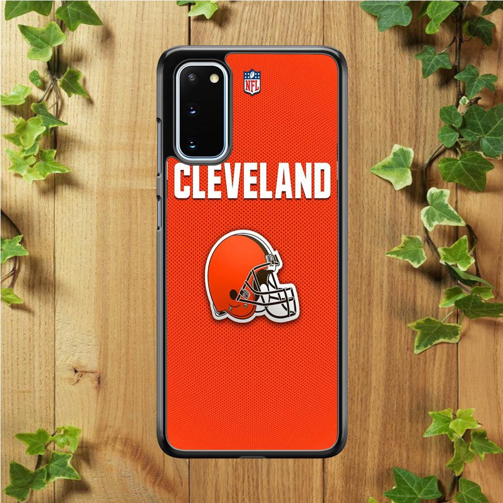 NFL Cleveland Browns 001 Samsung Galaxy S20 Case-Plastic / Full Wrap (3D Case)-Xtracase