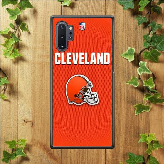 NFL Cleveland Browns 001 Samsung Galaxy Note 10 Plus Case-Plastic / Full Wrap (3D Case)-Xtracase