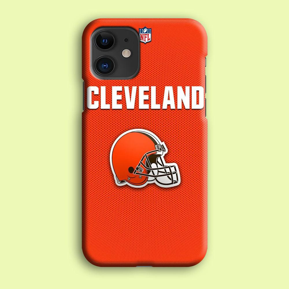 NFL Cleveland Browns 001 iPhone 12 Case-Plastic / Full Wrap (3D Case)-Xtracase
