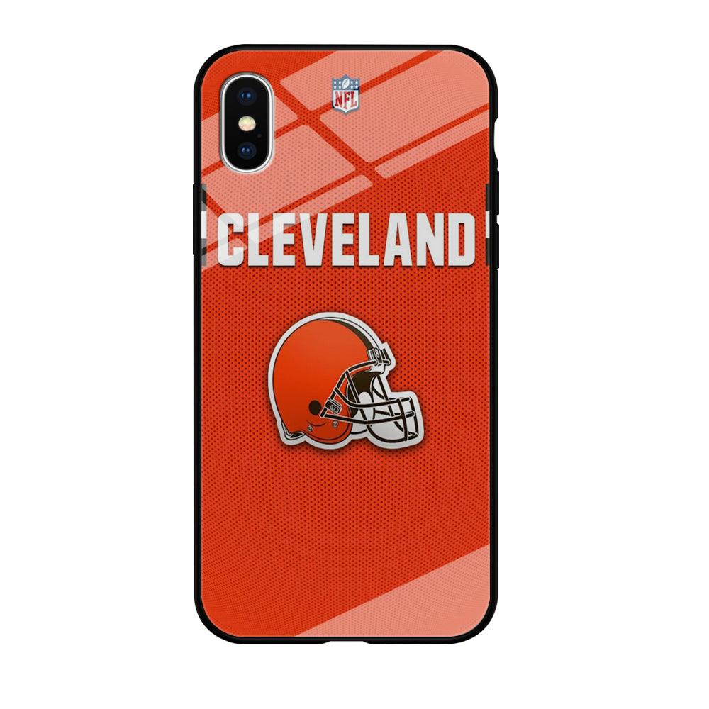NFL Cleveland Browns 001 iPhone X Case-Tempered Glass Case-Xtracase