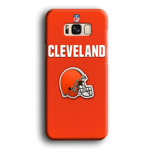 NFL Cleveland Browns 001 Samsung Galaxy S8 Case-Plastic / Full Wrap (3D Case)-Xtracase