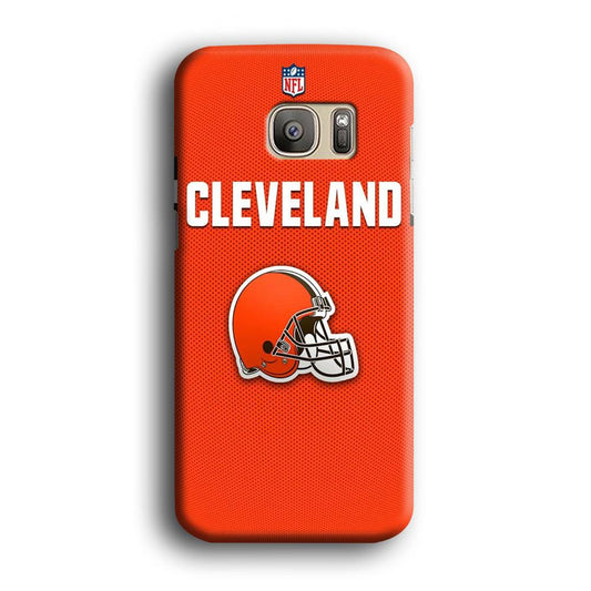 NFL Cleveland Browns 001 Samsung Galaxy S7 Edge Case-Plastic / Full Wrap (3D Case)-Xtracase