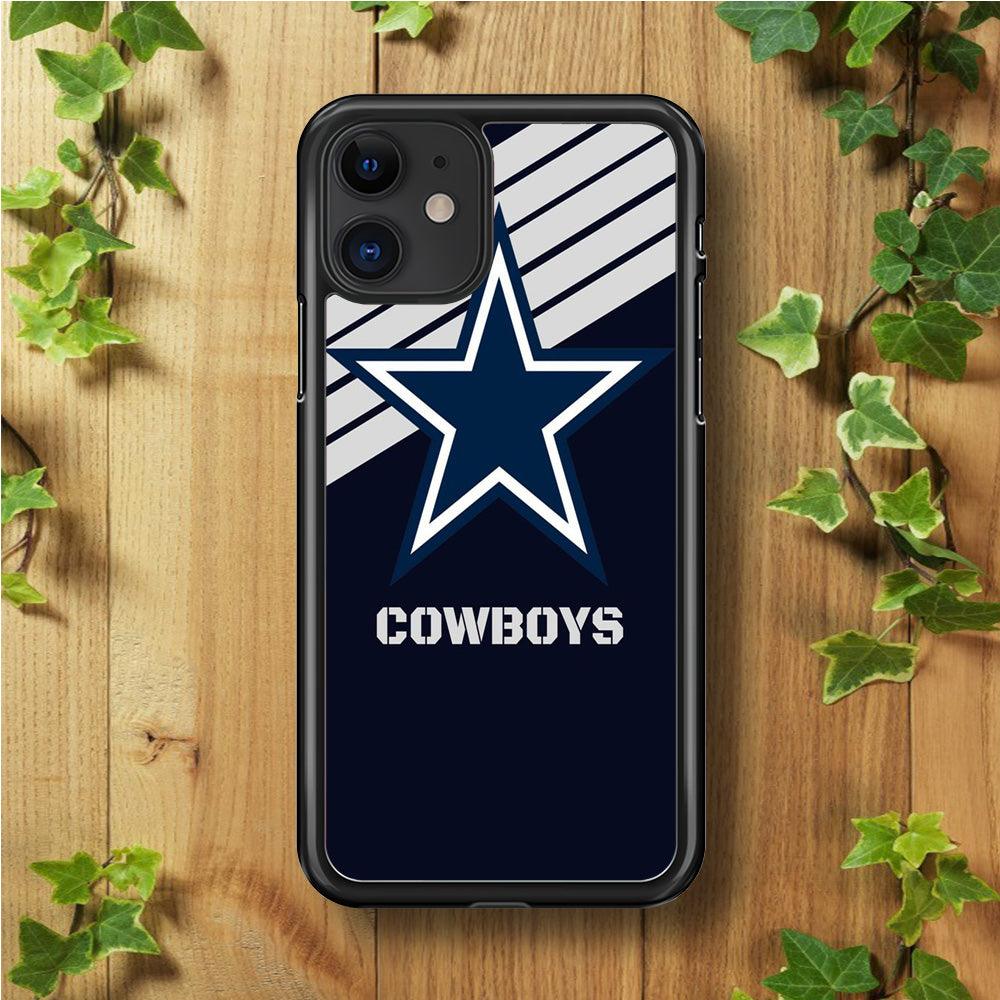 NFL Dallas Cowboys 001 iPhone 11 Case-Rubber / Black (2D Case)-Xtracase