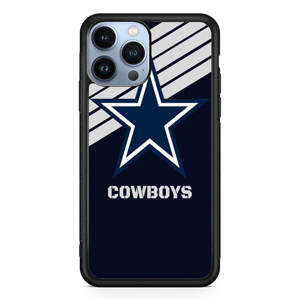 NFL Dallas Cowboys 001 iPhone 13 Pro Max Case-Rubber / Black (2D Case)-Xtracase
