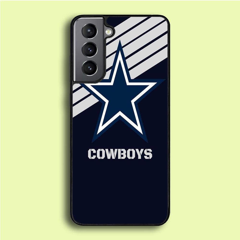 NFL Dallas Cowboys 001 Samsung Galaxy S21 Plus Case-Rubber / Black (2D Case)-Xtracase