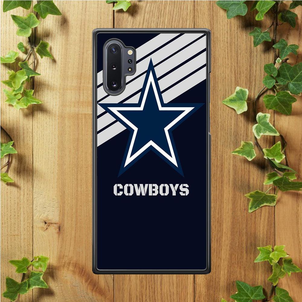 NFL Dallas Cowboys 001 Samsung Galaxy Note 10 Plus Case-Rubber / Black (2D Case)-Xtracase