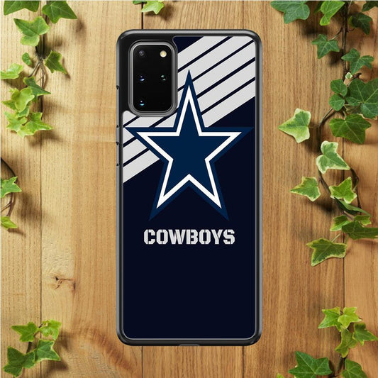 NFL Dallas Cowboys 001 Samsung Galaxy S20 Plus Case-Rubber / White (2D Case)-Xtracase