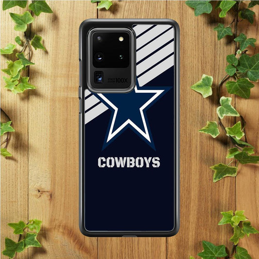 NFL Dallas Cowboys 001 Samsung Galaxy S20 Ultra Case-Rubber / White (2D Case)-Xtracase