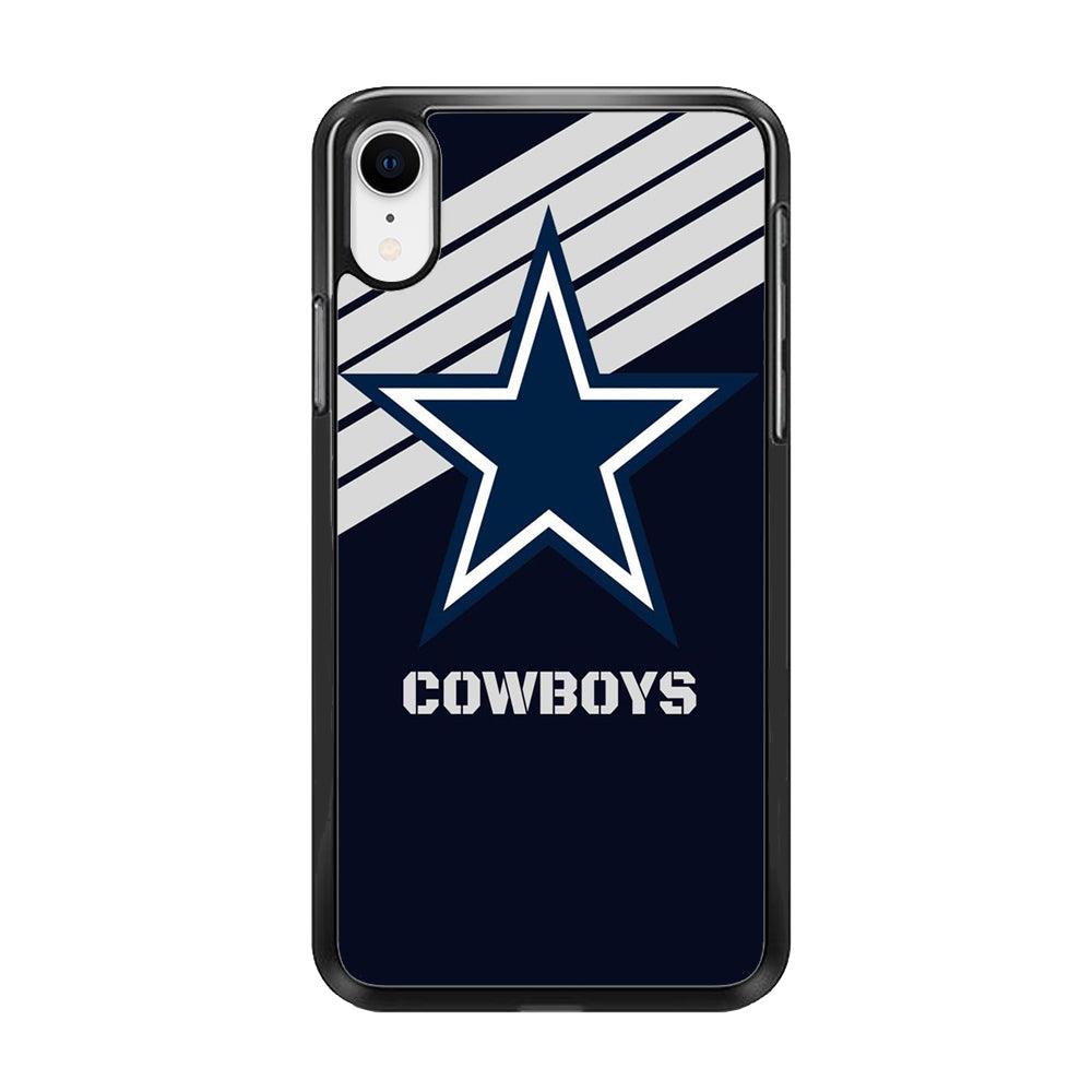 NFL Dallas Cowboys 001 iPhone XR Case-Rubber / Black (2D Case)-Xtracase