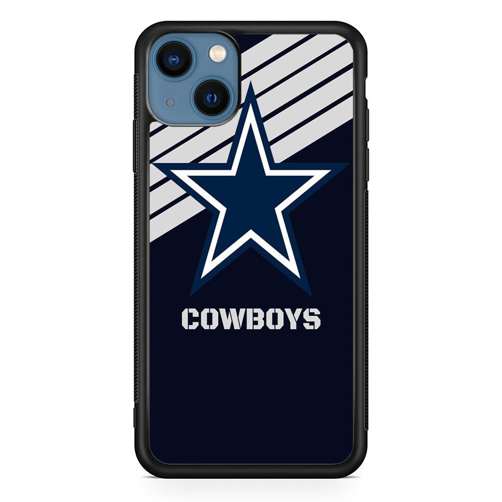 NFL Dallas Cowboys 001 iPhone 13 Case-Rubber / Black (2D Case)-Xtracase