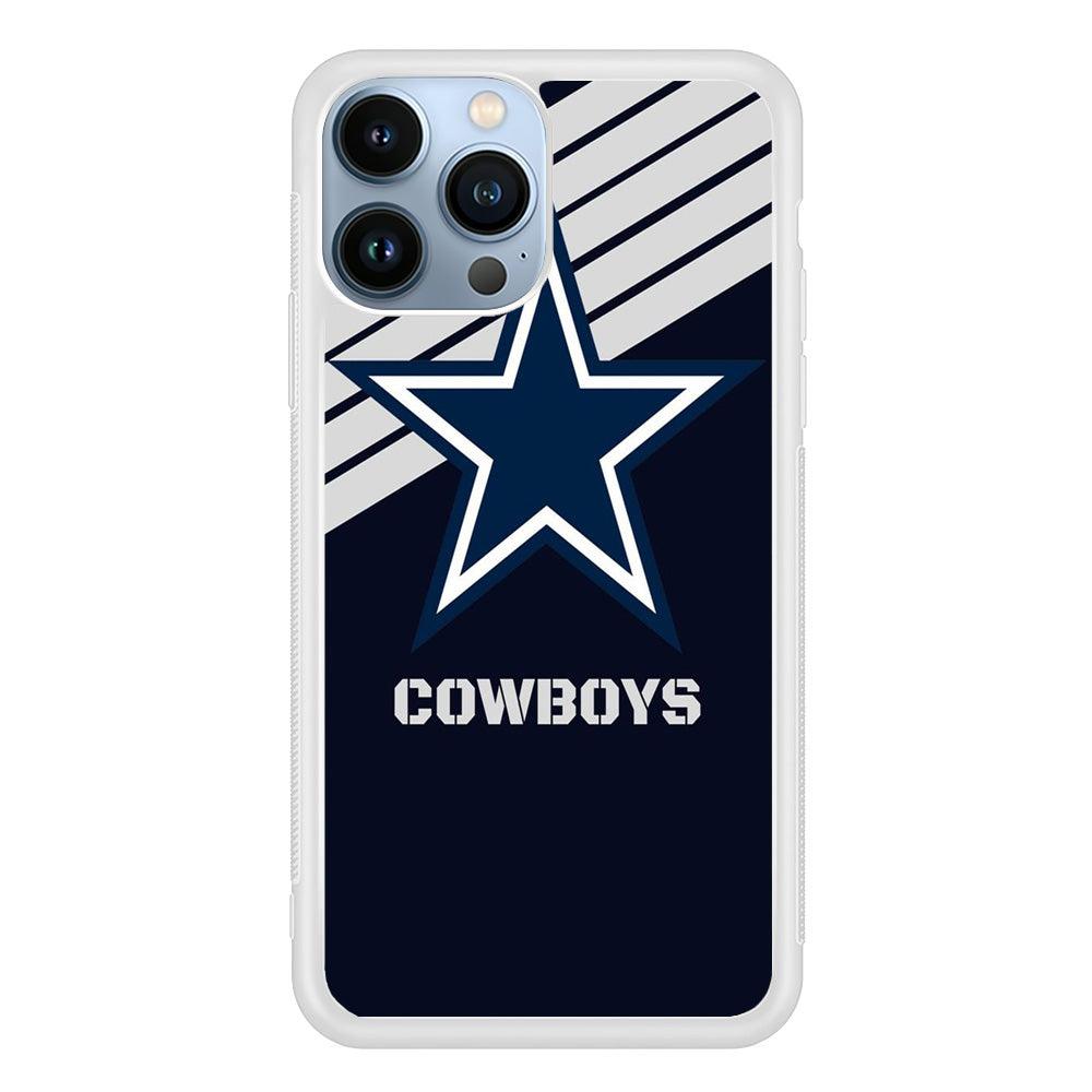 NFL Dallas Cowboys 001 iPhone 13 Pro Max Case-Rubber / White (2D Case)-Xtracase