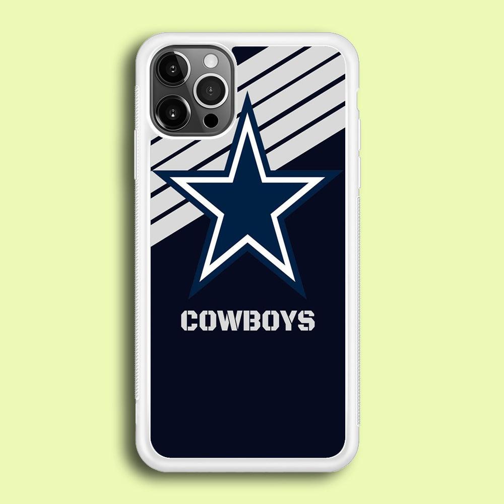 NFL Dallas Cowboys 001 iPhone 12 Pro Case-Rubber / White (2D Case)-Xtracase