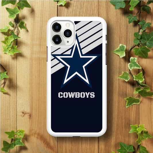 NFL Dallas Cowboys 001 iPhone 11 Pro Case-Rubber / White (2D Case)-Xtracase