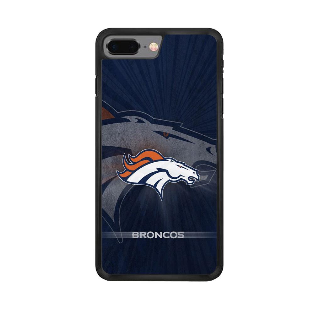 NFL Denver Broncos 001 iPhone 7 Plus Case-Rubber / Black (2D Case)-Xtracase