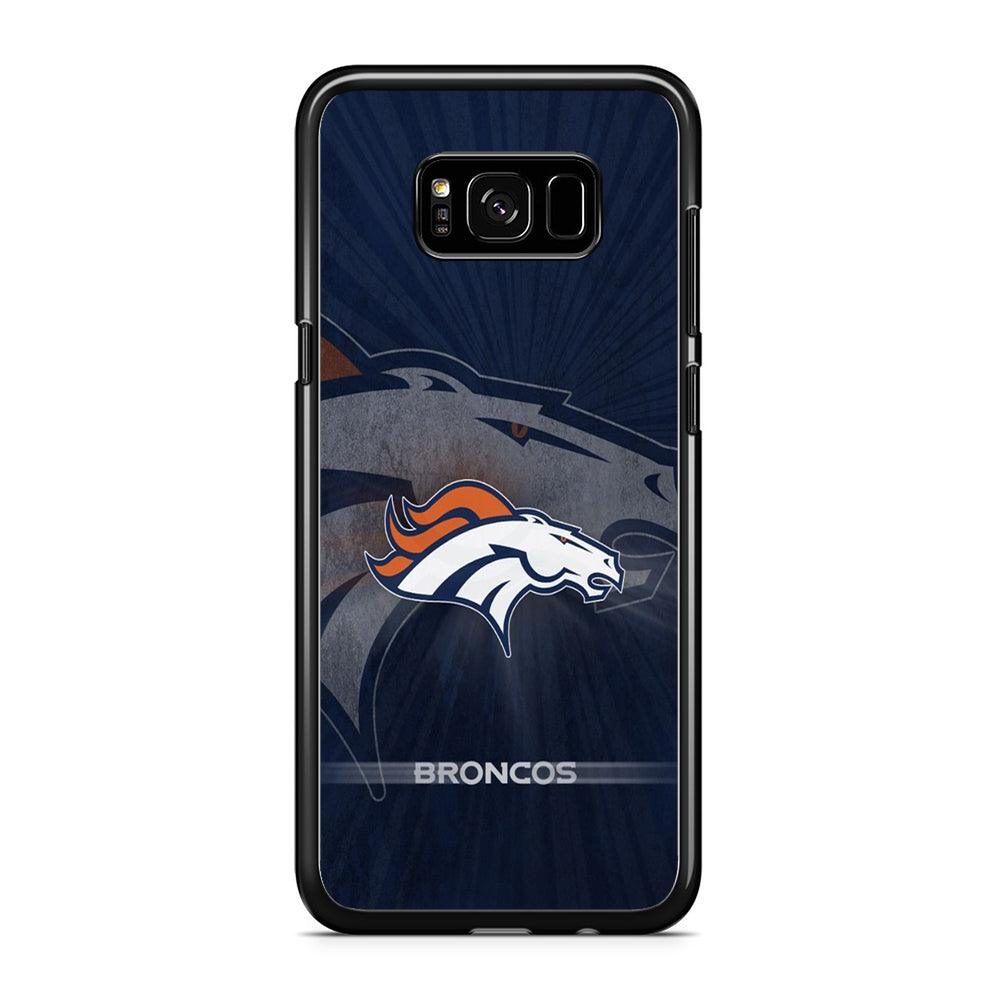 NFL Denver Broncos 001 Samsung Galaxy S8 Case-Rubber / Black (2D Case)-Xtracase