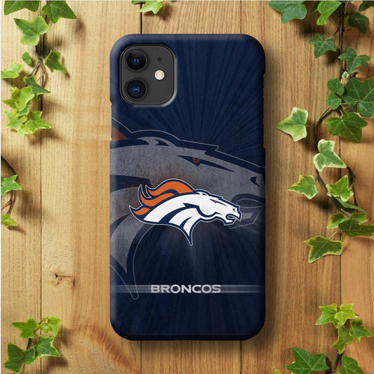 NFL Denver Broncos 001 iPhone 11 Case-Plastic / Full Wrap (3D Case)-Xtracase