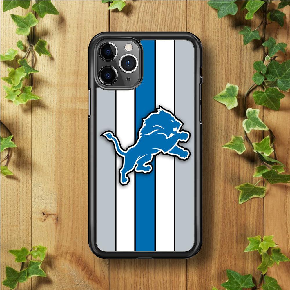 NFL Detroit Lions 001 iPhone 11 Pro Max Case-Rubber / Black (2D Case)-Xtracase