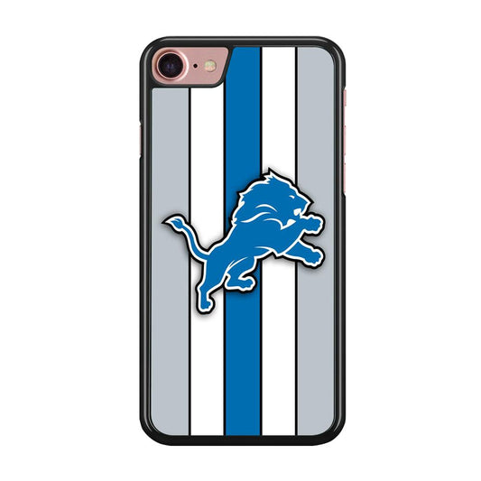 NFL Detroit Lions 001 iPhone SE 2020 Case-Rubber / Black (2D Case)-Xtracase