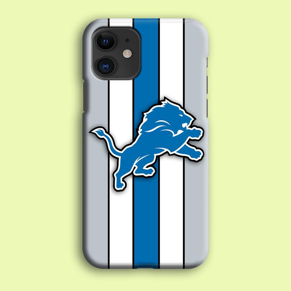 NFL Detroit Lions 001 iPhone 12 Case-Plastic / Full Wrap (3D Case)-Xtracase