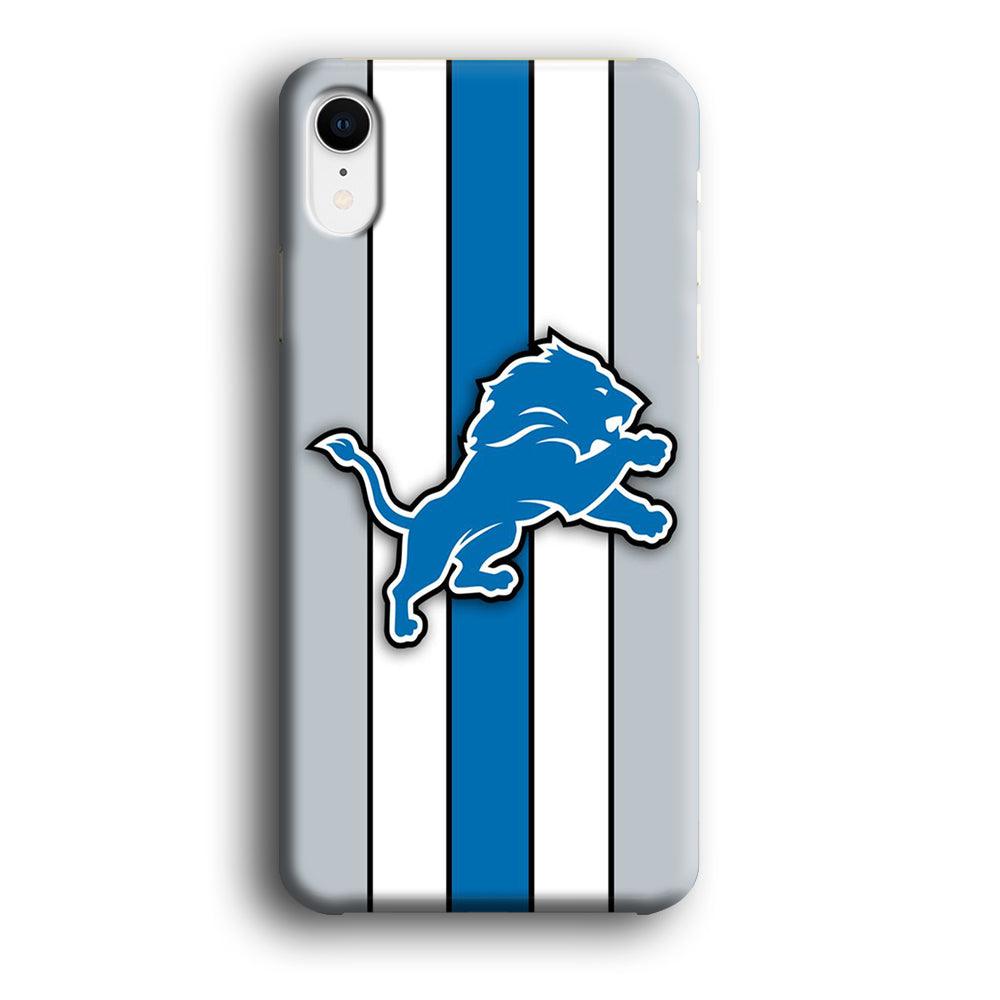 NFL Detroit Lions 001 iPhone XR Case-Plastic / Full Wrap (3D Case)-Xtracase