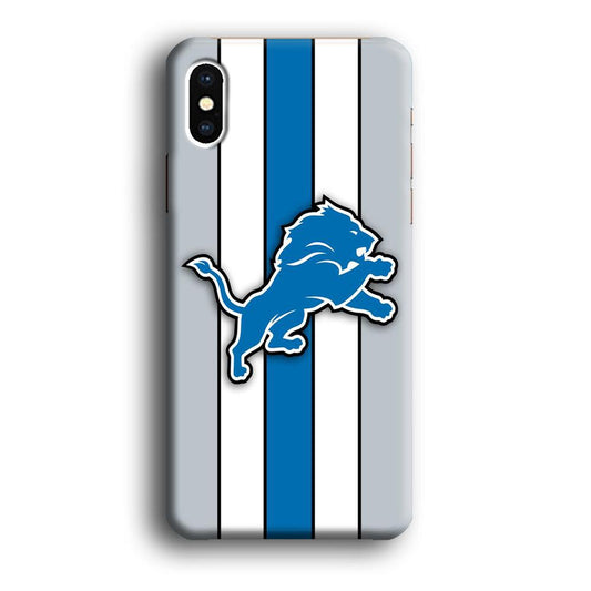 NFL Detroit Lions 001 iPhone Xs Case-Plastic / Full Wrap (3D Case)-Xtracase