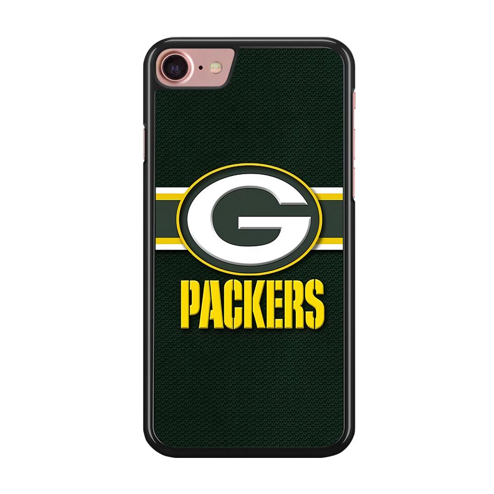 NFL Green Bay Packers 001 iPhone SE 2020 Case-Rubber / Black (2D Case)-Xtracase