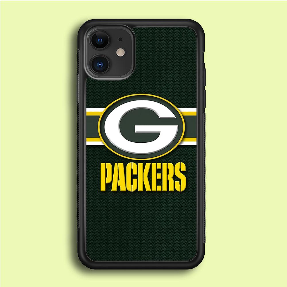 NFL Green Bay Packers 001 iPhone 12 Mini Case-Rubber / Black (2D Case)-Xtracase