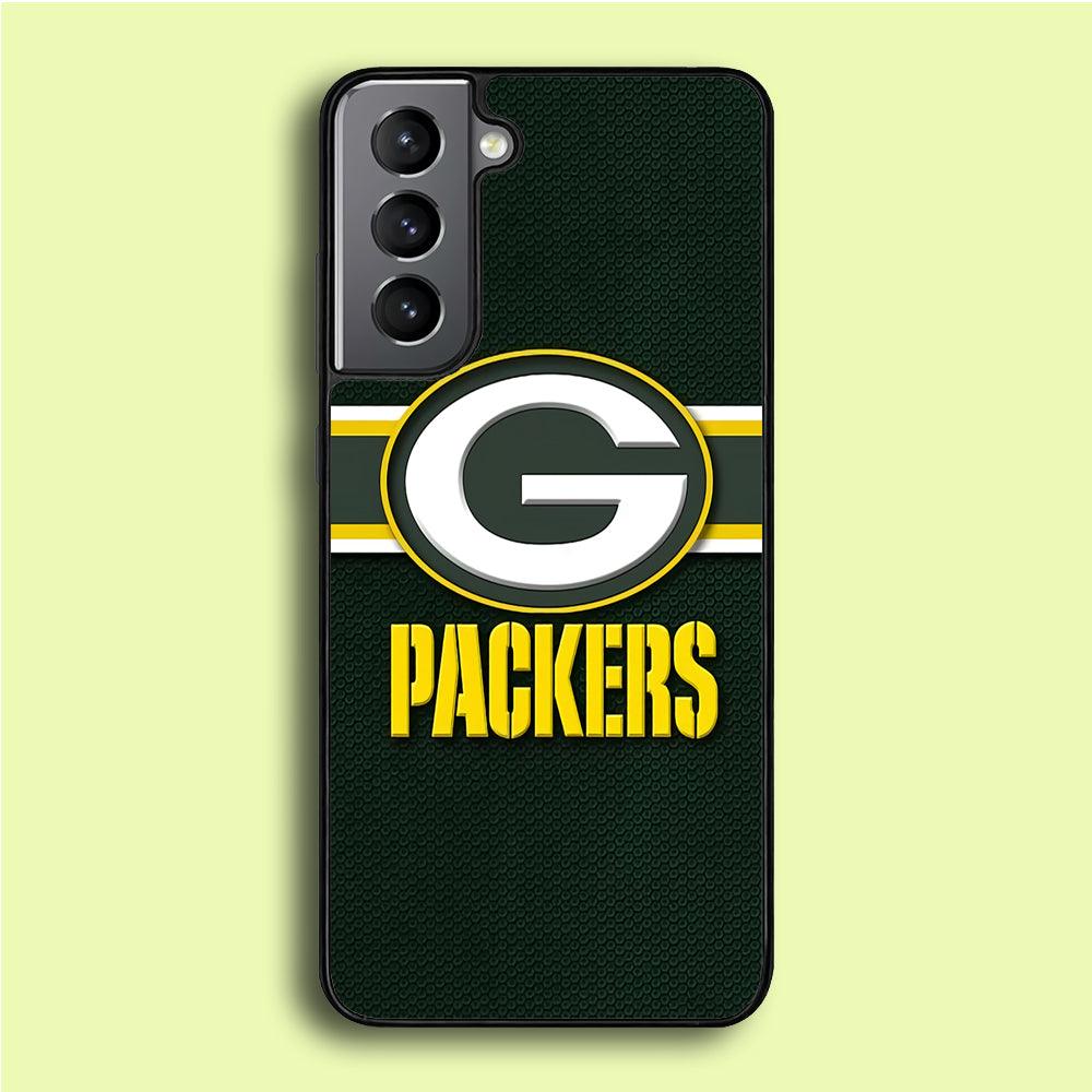 NFL Green Bay Packers 001 Samsung Galaxy S21 Case-Rubber / White (2D Case)-Xtracase