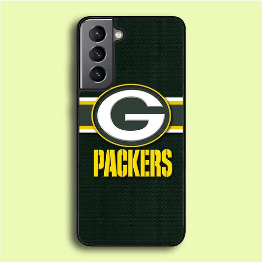 NFL Green Bay Packers 001 Samsung Galaxy S21 Case-Rubber / White (2D Case)-Xtracase