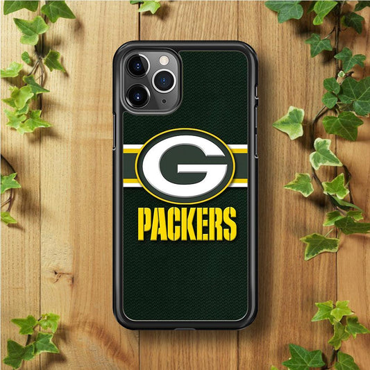 NFL Green Bay Packers 001 iPhone 11 Pro Case-Rubber / Black (2D Case)-Xtracase