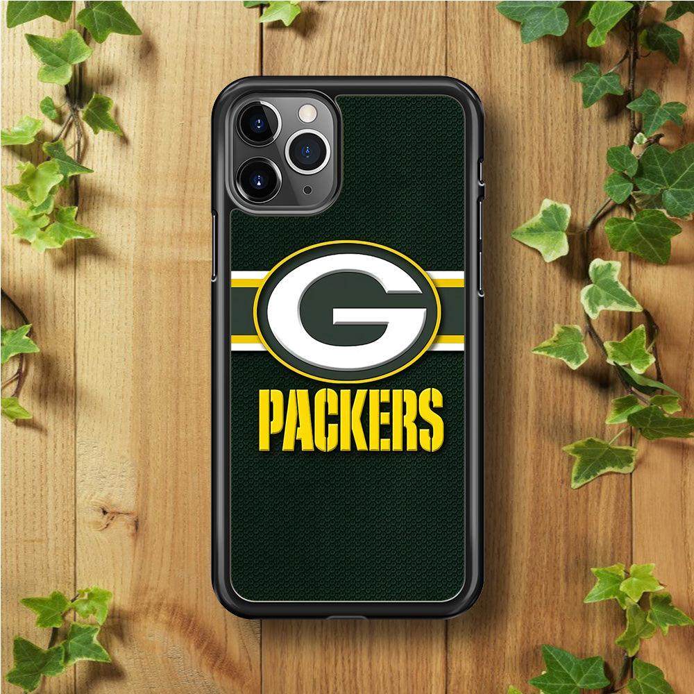 NFL Green Bay Packers 001 iPhone 11 Pro Max Case-Rubber / Black (2D Case)-Xtracase