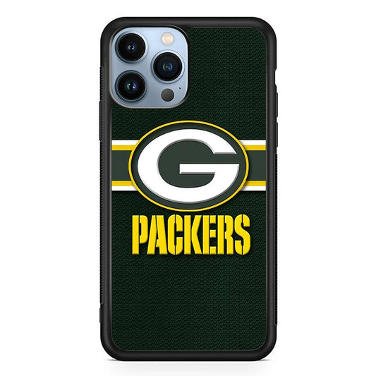 NFL Green Bay Packers 001 iPhone 13 Pro Case-Rubber / Black (2D Case)-Xtracase