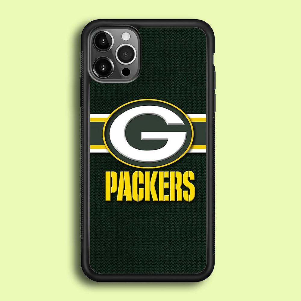NFL Green Bay Packers 001 iPhone 12 Pro Case-Rubber / Black (2D Case)-Xtracase