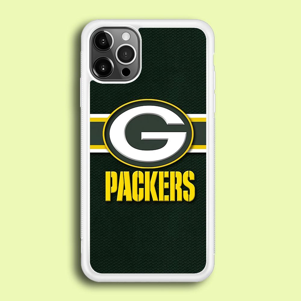 NFL Green Bay Packers 001 iPhone 12 Pro Case-Rubber / White (2D Case)-Xtracase