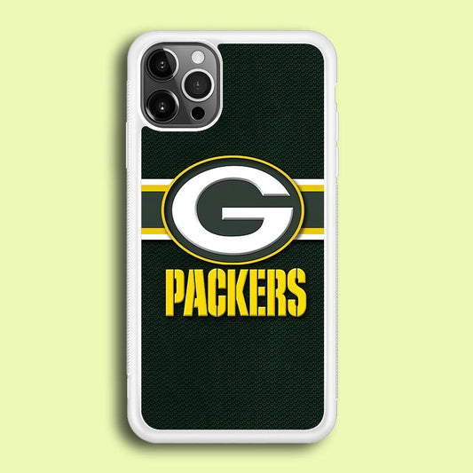 NFL Green Bay Packers 001 iPhone 12 Pro Case-Rubber / White (2D Case)-Xtracase