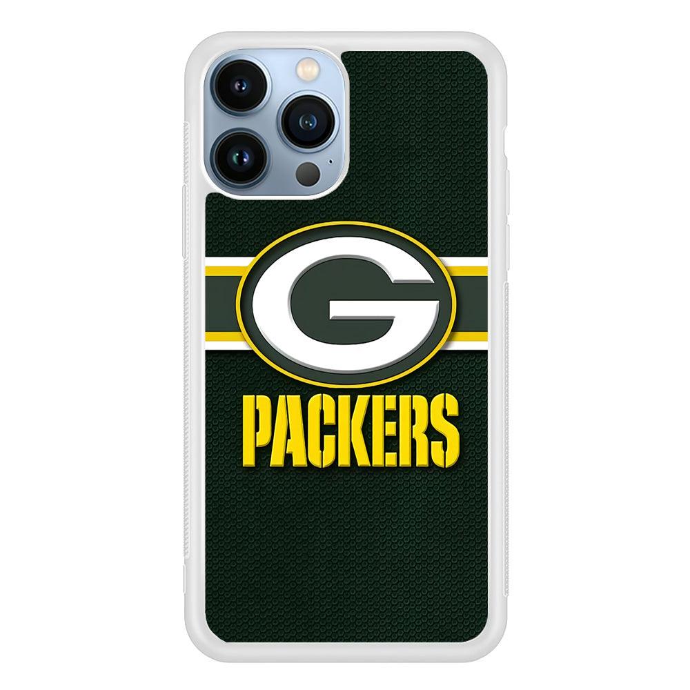 NFL Green Bay Packers 001 iPhone 13 Pro Case-Rubber / White (2D Case)-Xtracase
