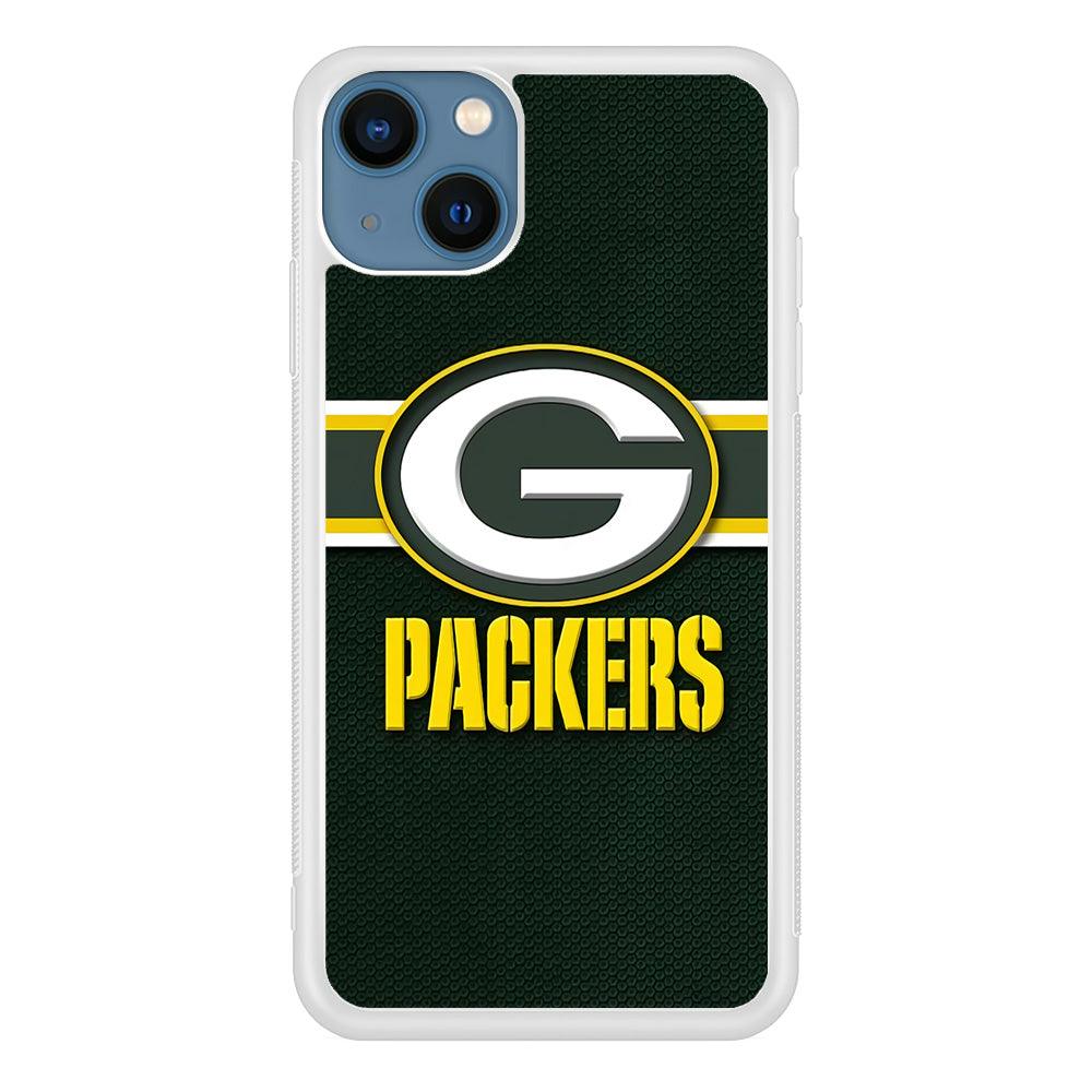 NFL Green Bay Packers 001 iPhone 13 Case-Rubber / White (2D Case)-Xtracase