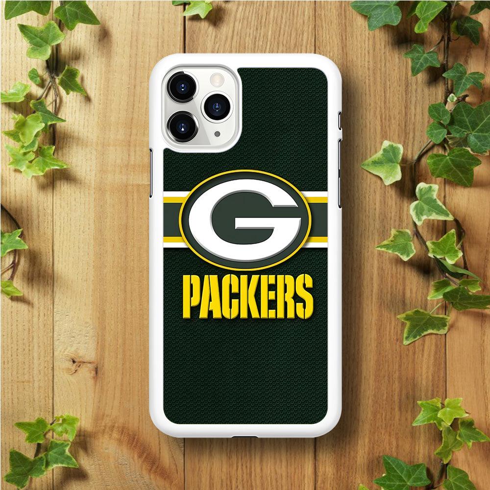 NFL Green Bay Packers 001 iPhone 11 Pro Case-Rubber / White (2D Case)-Xtracase