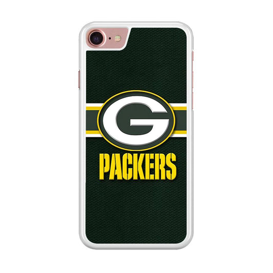 NFL Green Bay Packers 001 iPhone SE 2020 Case-Rubber / White (2D Case)-Xtracase