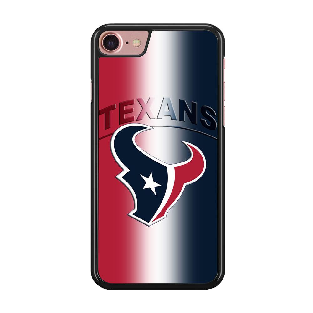 NFL Houston Texans 001 iPhone SE 2020 Case-Rubber / Black (2D Case)-Xtracase