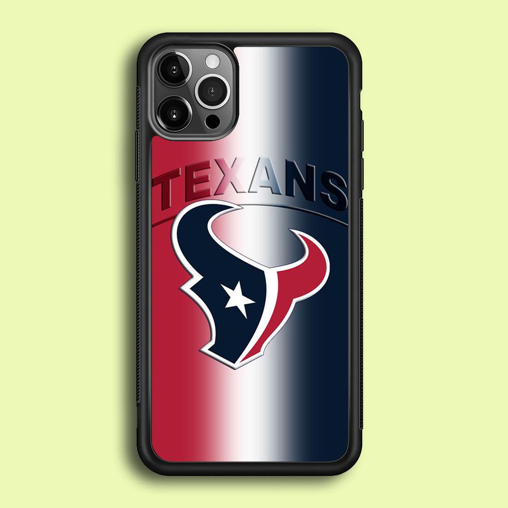 NFL Houston Texans 001 iPhone 12 Pro Case-Rubber / Black (2D Case)-Xtracase