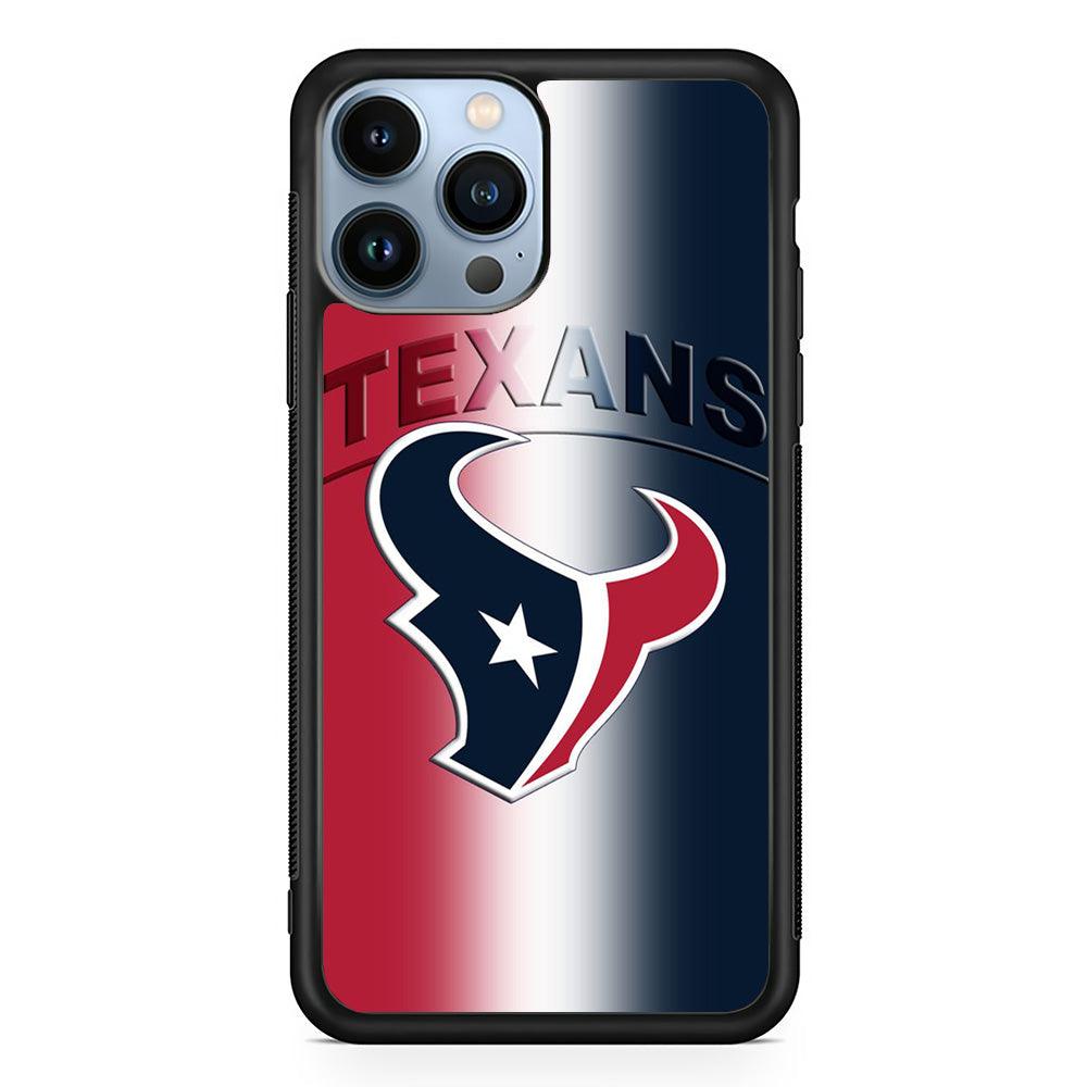 NFL Houston Texans 001 iPhone 13 Pro Case-Rubber / Black (2D Case)-Xtracase