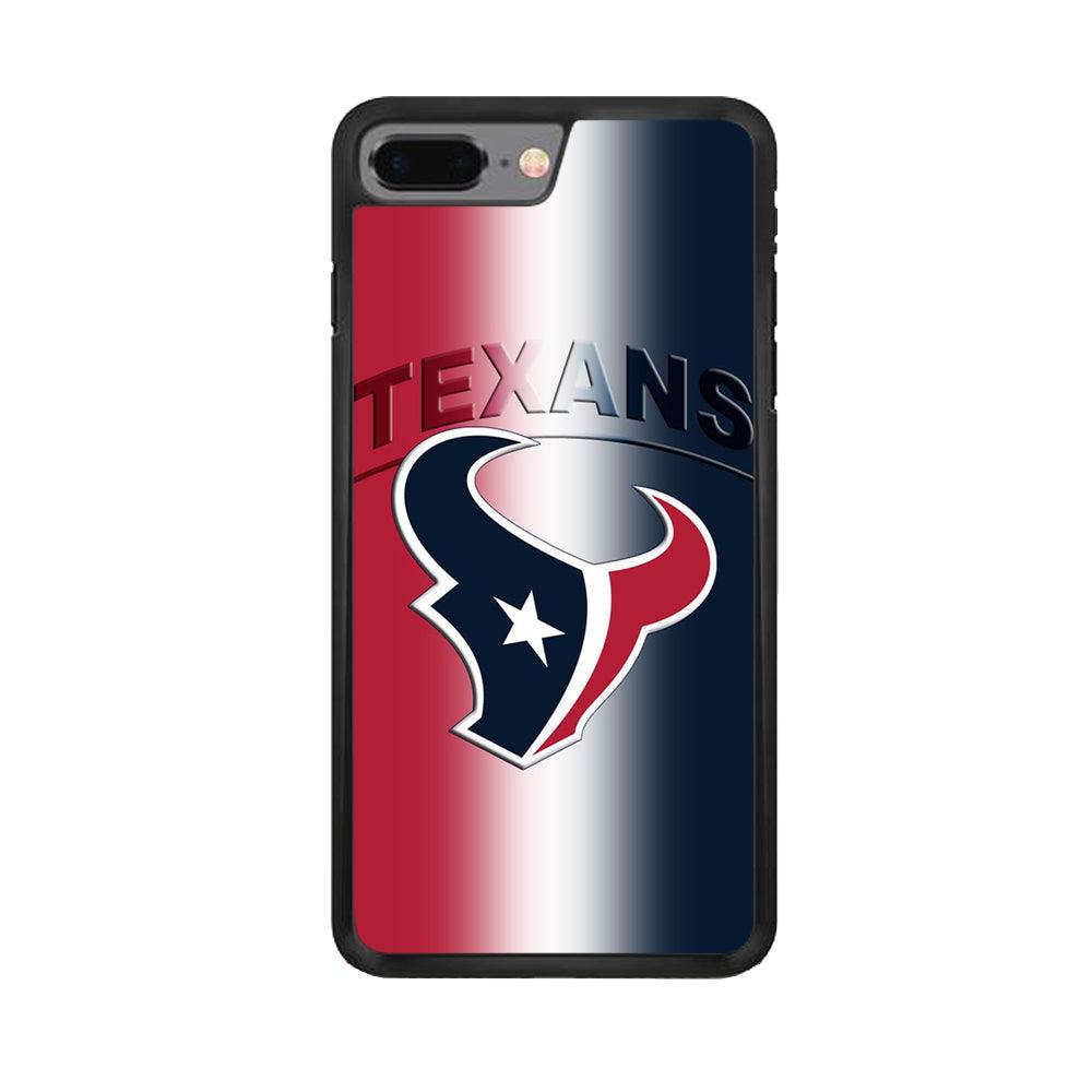 NFL Houston Texans 001 iPhone 7 Plus Case-Rubber / Black (2D Case)-Xtracase