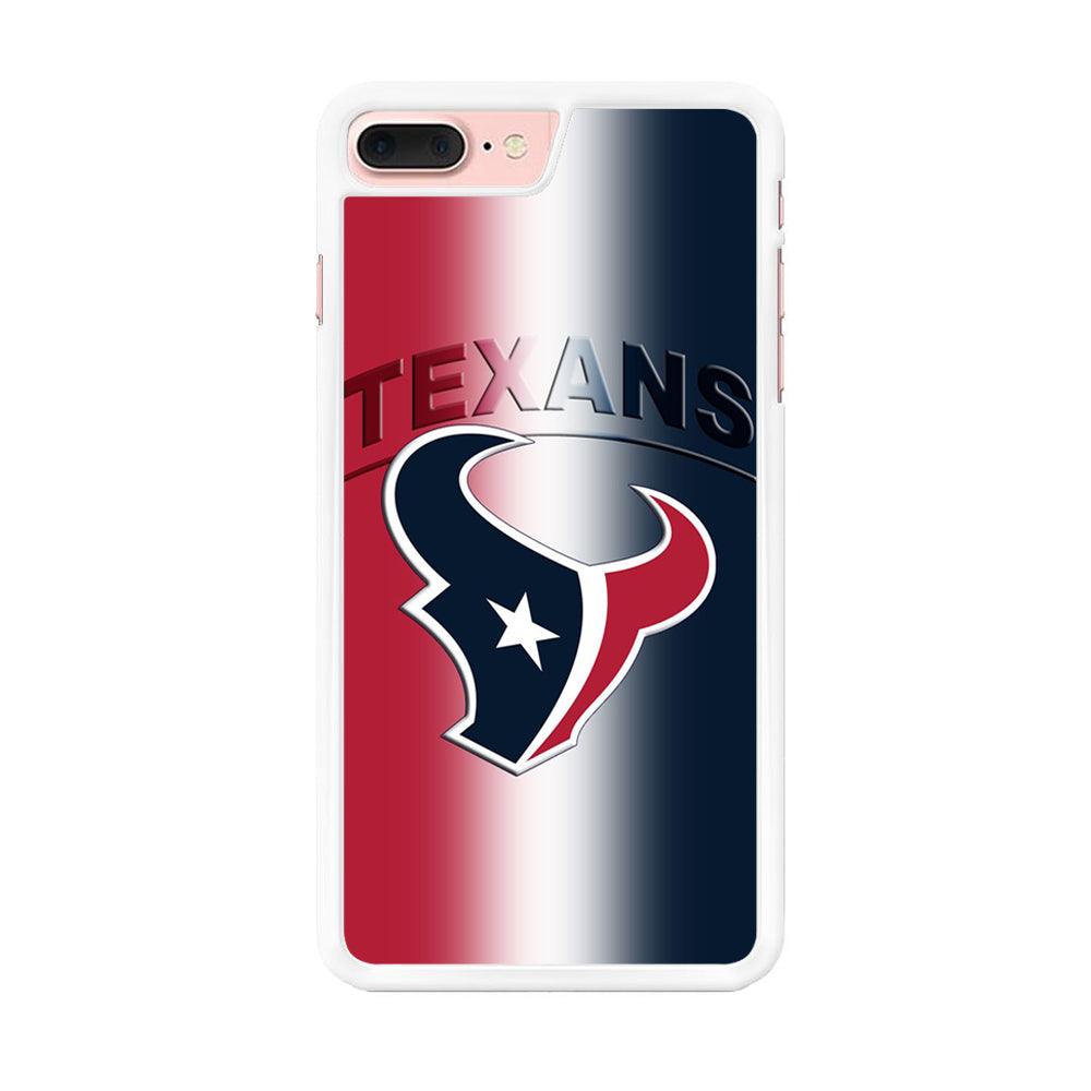 NFL Houston Texans 001 iPhone 7 Plus Case-Rubber / White (2D Case)-Xtracase