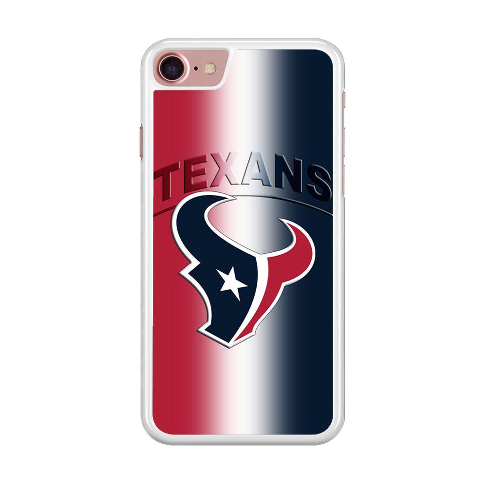 NFL Houston Texans 001 iPhone SE 2020 Case-Rubber / White (2D Case)-Xtracase