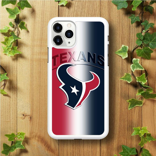 NFL Houston Texans 001 iPhone 11 Pro Max Case-Rubber / White (2D Case)-Xtracase